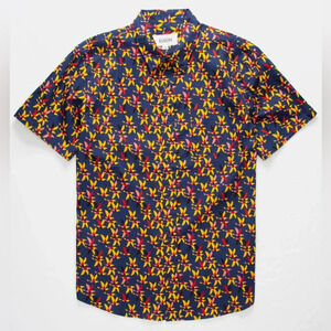 ELDON Flock Shirt Sleeve Button Down Shirt size small